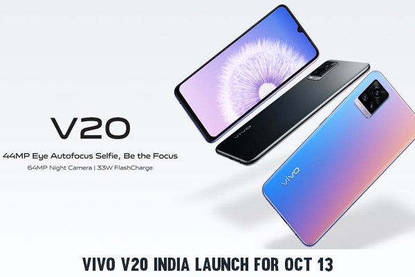 Vivo V20 India Launch For Oct 13